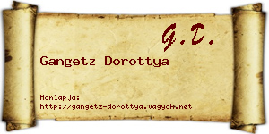 Gangetz Dorottya névjegykártya